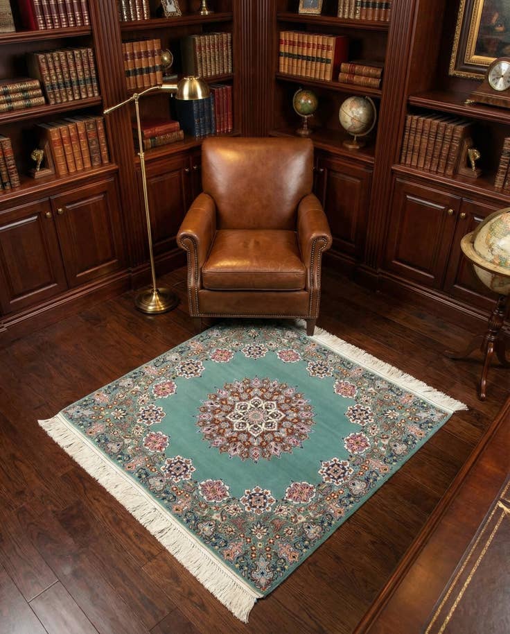 Detail image of 3' 6 x 3' 7 Isfahan Square Rug