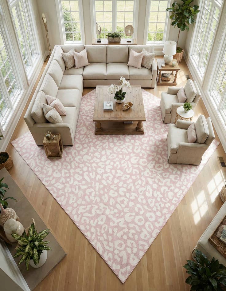 Detail image of 13' x 13' Washable Safari Indoor / Outdoor Square Rug