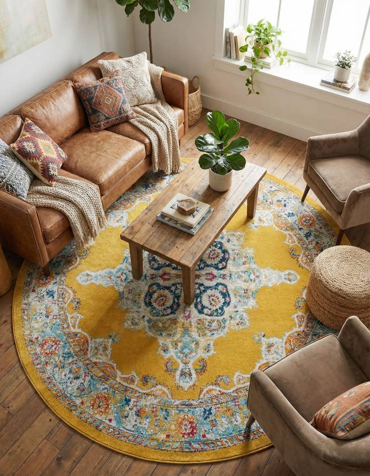 Detail image of 7' 10 x 7' 10 Parker Round Rug