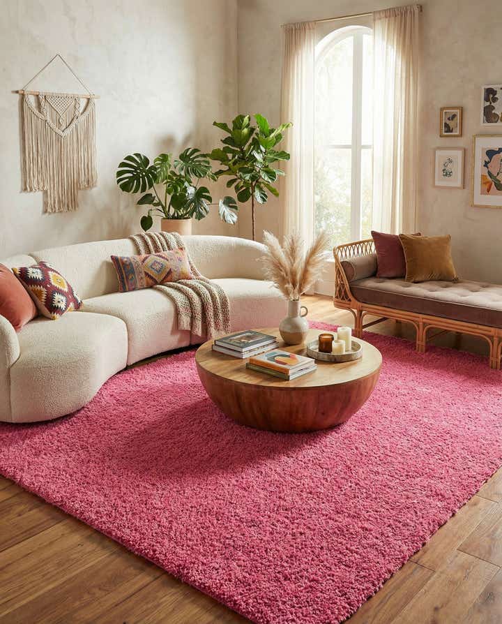7' 10 x 11' Solid Shag Rug