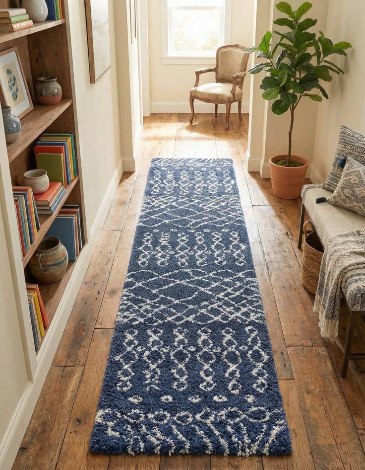 Detail image of 2' 7 x 10' Marrakesh Shag Runner Rug