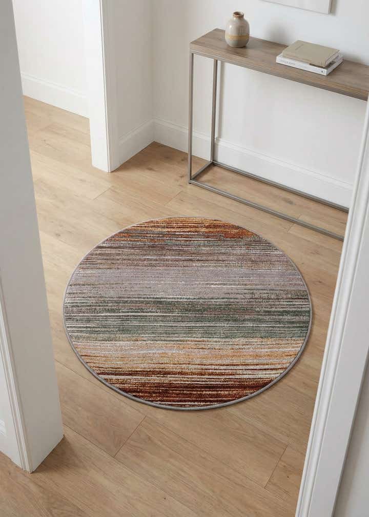 3' x 3' Easy-Clean Modern Indoor / Outdoor Round Rug