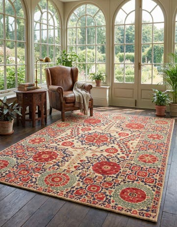6' 1 x 8' 1 Hand Knotted Ariana Ziegler Oriental Rug