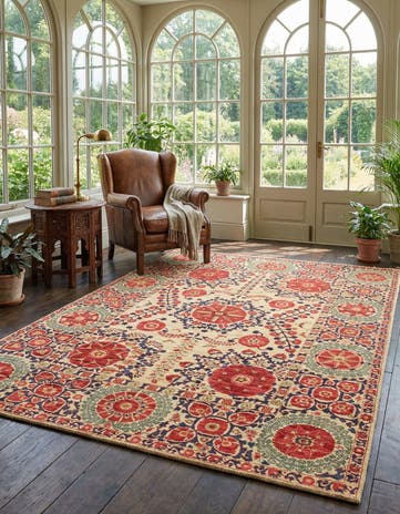 6' 1 x 8' 1 Hand Knotted Ariana Ziegler Oriental Rug