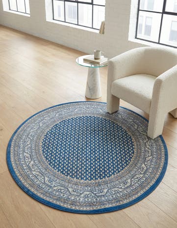 Blue SoHo Round Rug