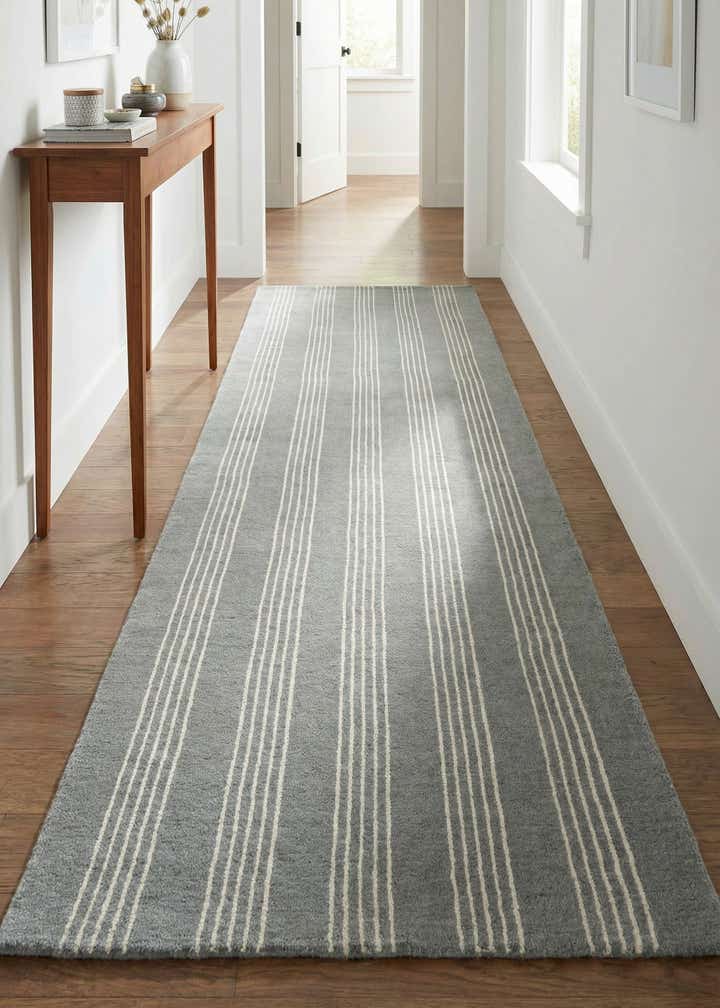 2' 7 x 8' Jill Zarin Striped Wool Runner Rug