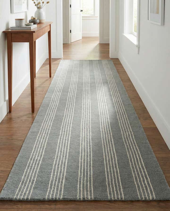2' 7 x 8' Jill Zarin Striped Wool Runner Rug