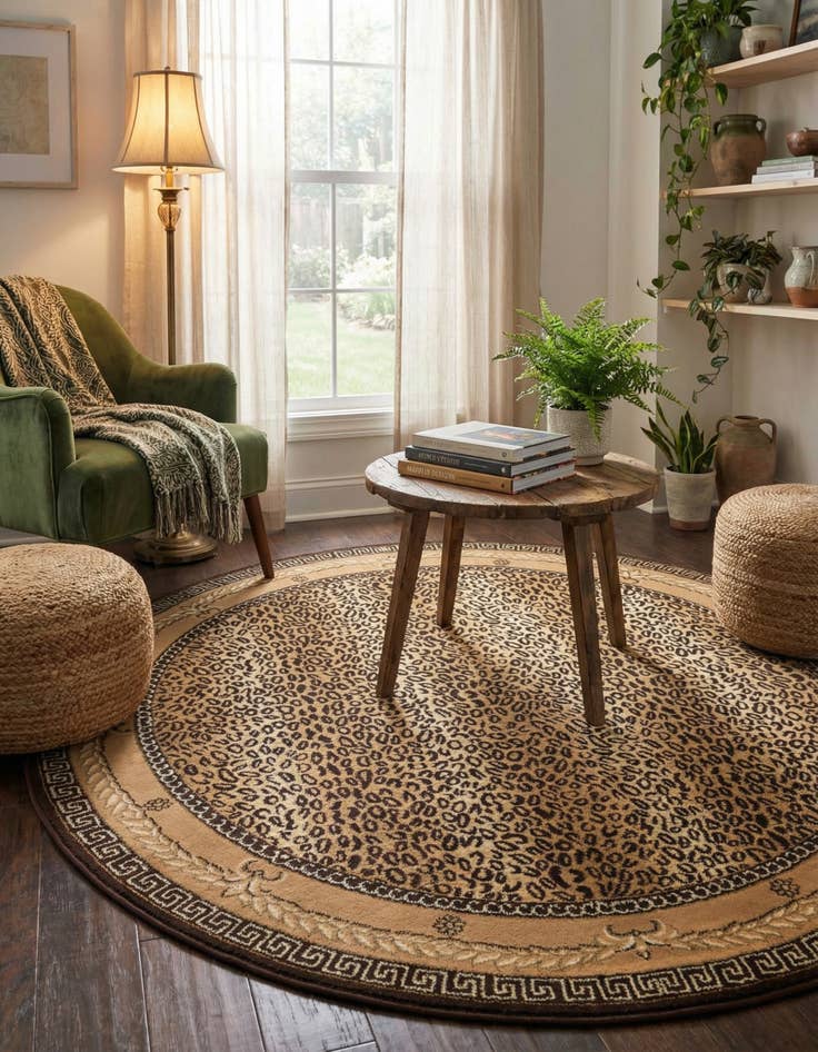 Detail image of 7' 10 x 7' 10 Safari Round Rug