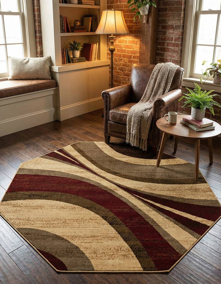 Detail image of 7' x 7' Cafe Octagon Rug