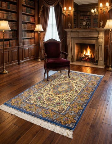 3' 4 x 5' Ghom Silk Rug