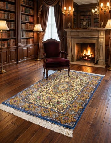 3' 4 x 5' Ghom Silk Rug