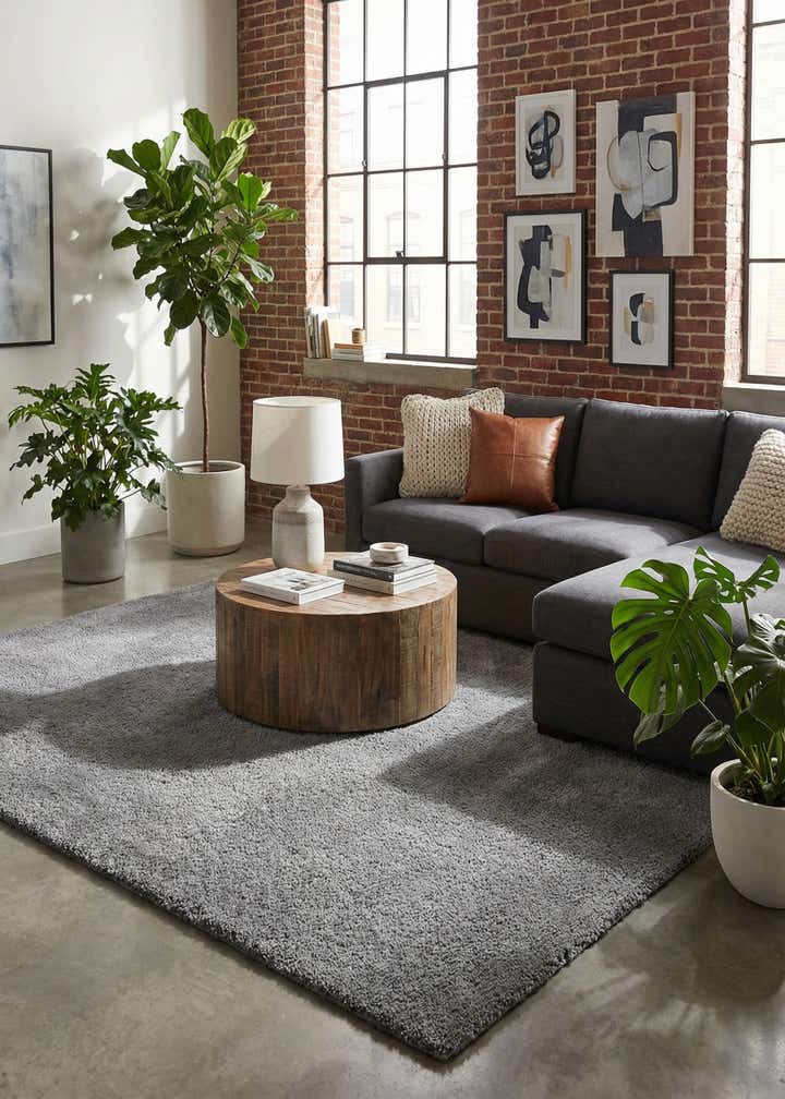 9' x 12' 2 Studio Solid Shag Rug