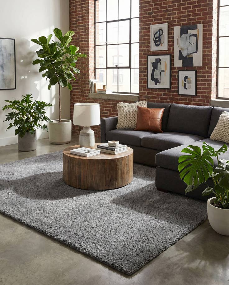 Detail image of 9' x 12' 2 Studio Solid Shag Rug