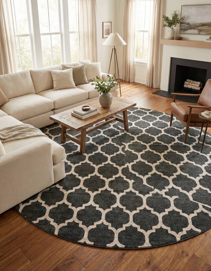 Detail image of 12' 2 x 12' 2 Trellis Round Rug