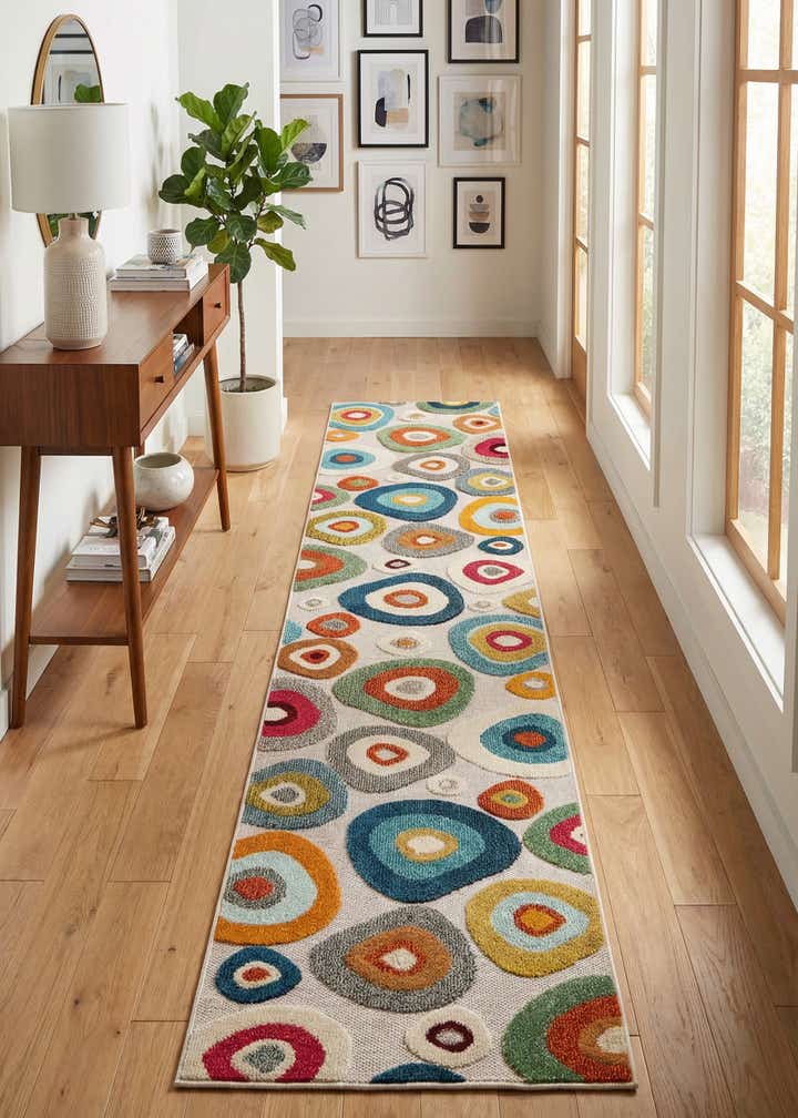 2' 7 x 12' Easy-Clean Casablanca Indoor / Outdoor Runner Rug
