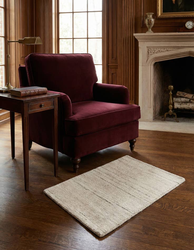 Detail image of 2' 2 x 3' 1  Hand Woven Jill Zarin English Manor Farmhouse Wool Rug