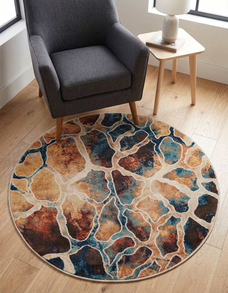 Detail image of 3' 3 x 3' 3 Ethereal Round Rug