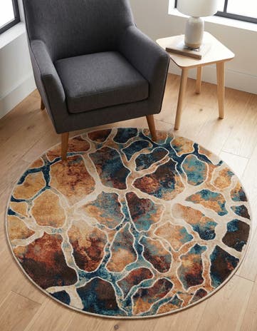 3' 3 x 3' 3 Gossamer Round Rug