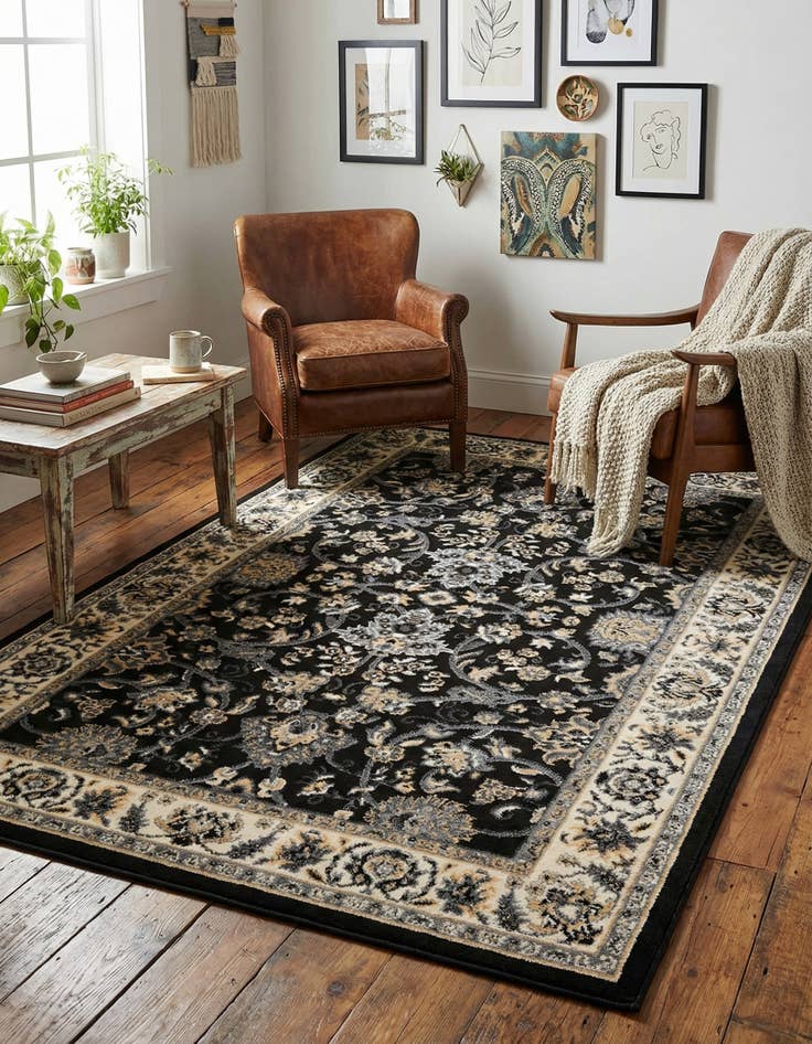 Detail image of 4' x 6' Kashan Design Rug