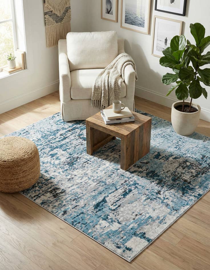 Detail image of  5' 3 x 5' 3 Leipzig Square Rug