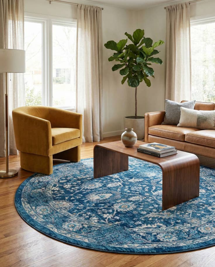 Detail image of 7' 10 x 7' 10 Dahlia Round Rug