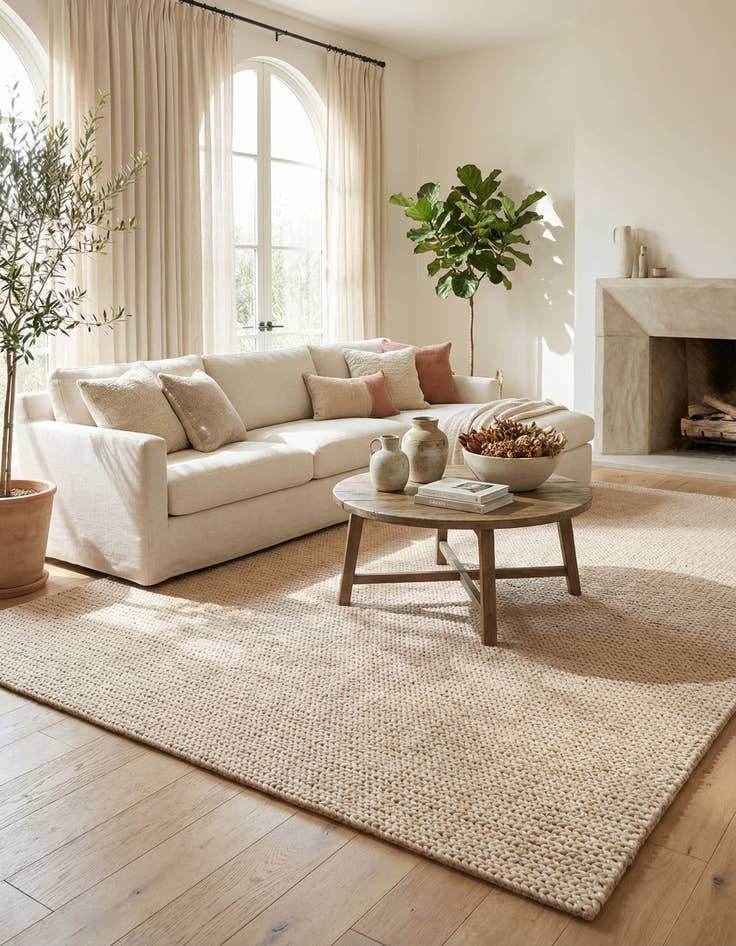 Detail image of 10' x 14' 1  Hand Woven Lana New Zealand Wool Rug