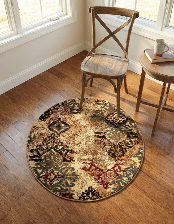 Detail image of 3' x 3' Coffee Shop Round Rug