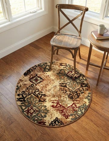 3' x 3' Cafe Round Rug