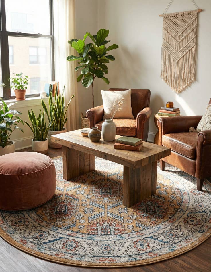 Detail image of 5' 3 x 5' 3 Nyla Round Rug