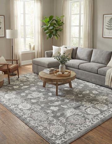 Gray Boston Square Rug