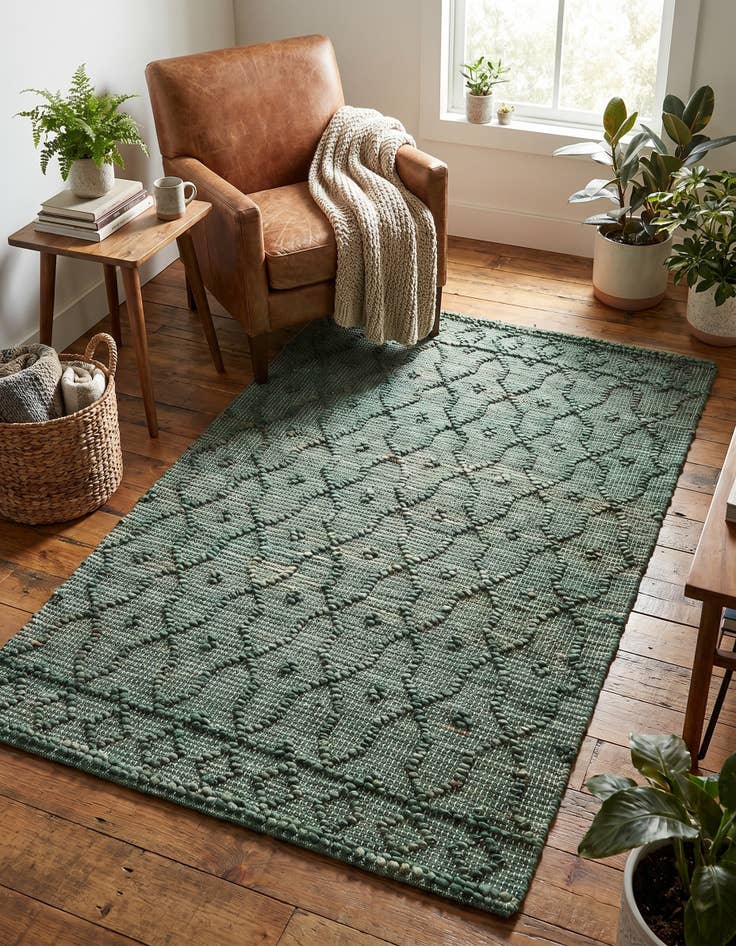 Detail image of 3' 1 x 5' 1 Hand Woven Larsa Jute Rug