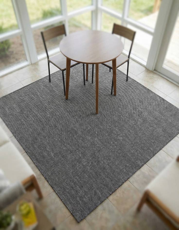 Detail image of 6' 1 x 6' 1 Easy-Clean Solid Indoor / Outdoor Square Rug