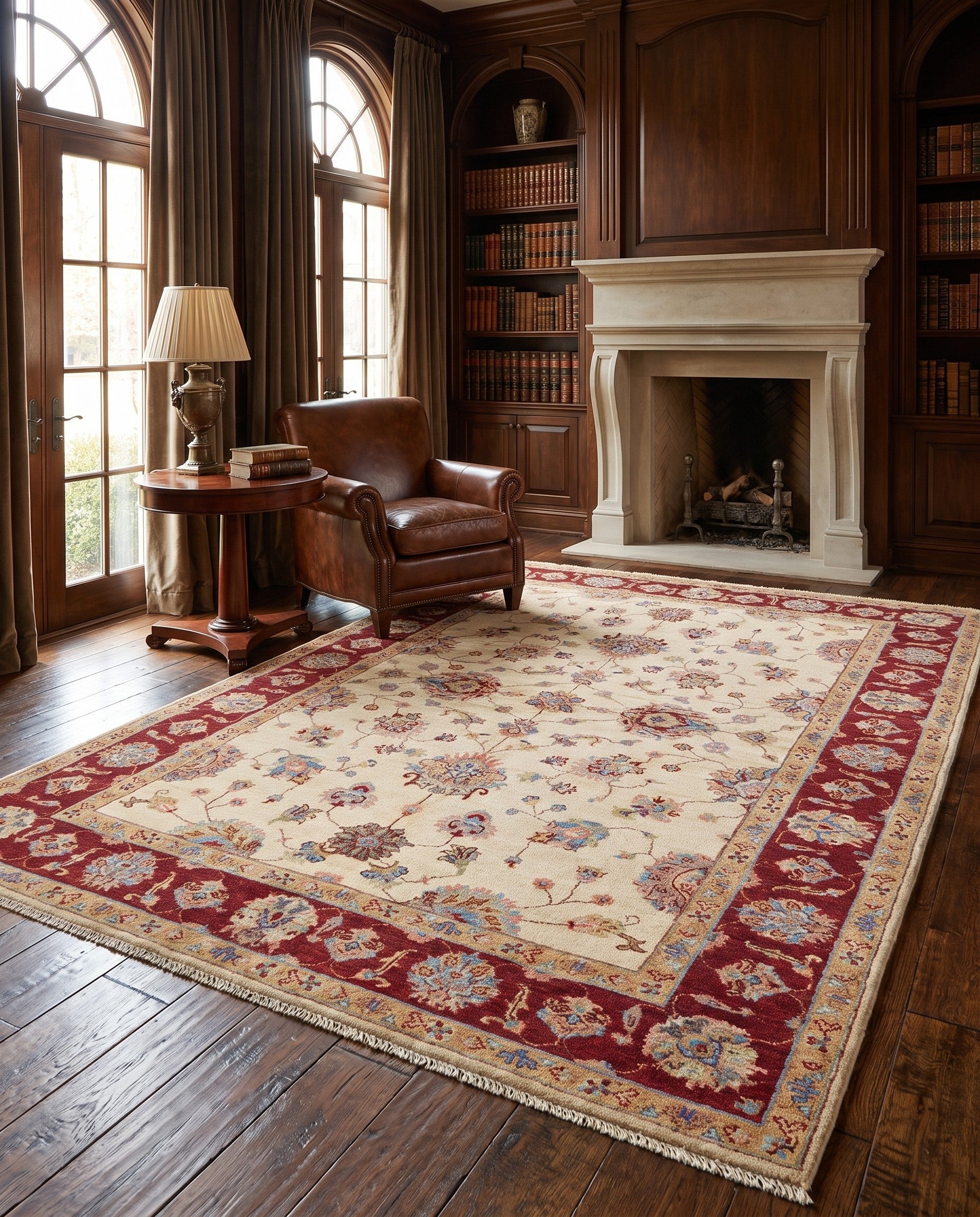 180cm x 250cm Hand Knotted Ziegler Rug