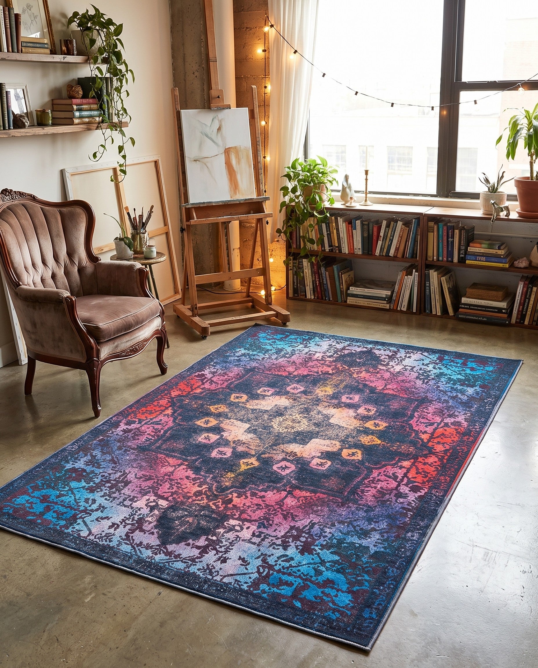 5' 3 x 8' Washable Francesca Rug