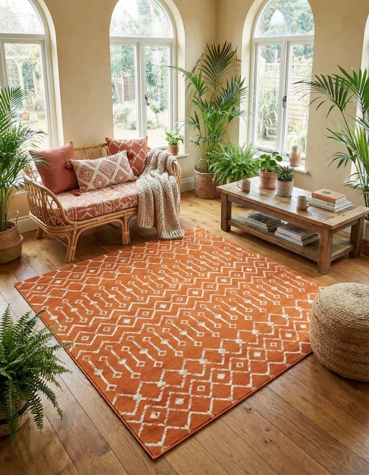 Detail image of 6' x 6' Kasbah Trellis Square Rug