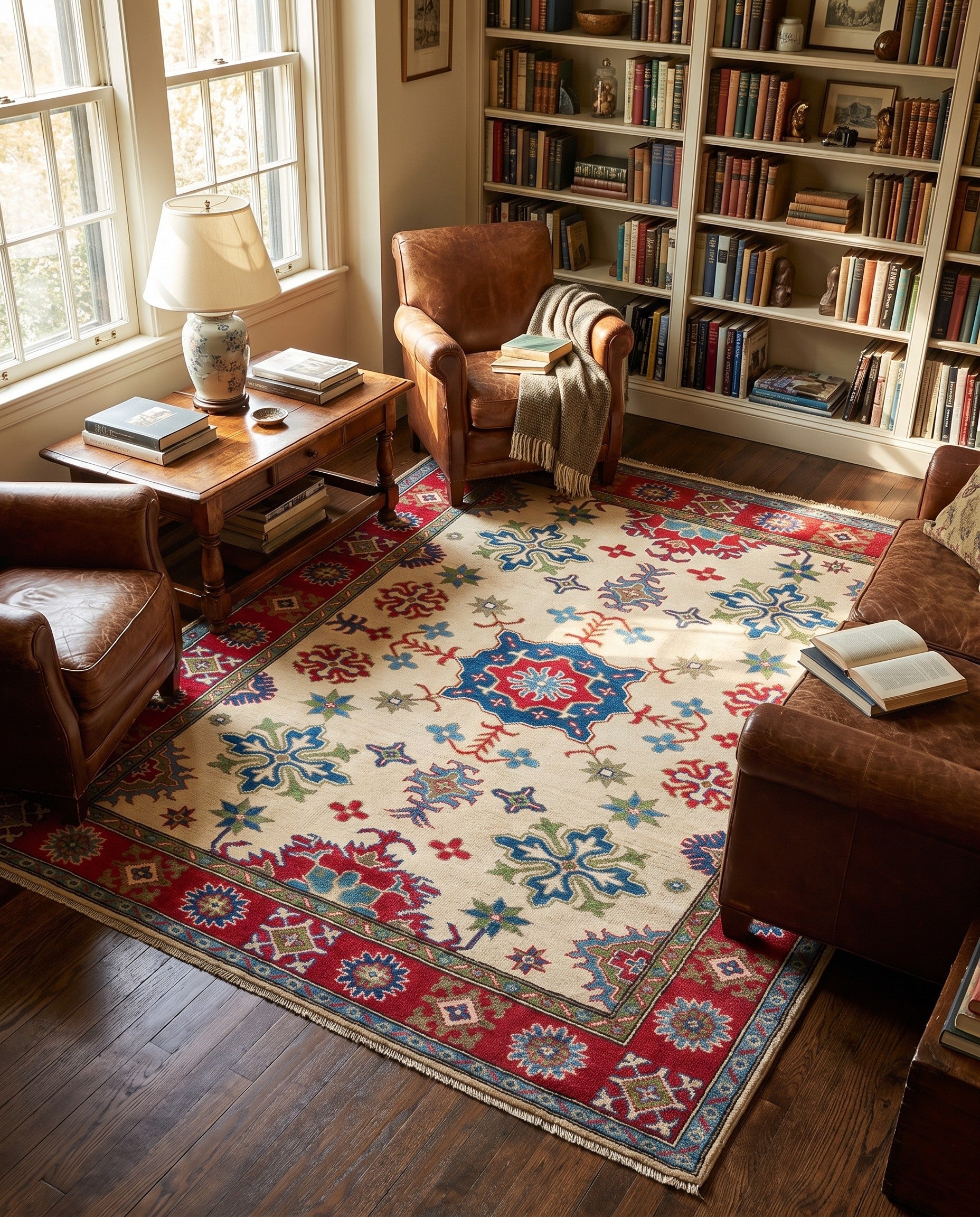 Detail image 3 of 12: 5' 1 x 7' Hand Knotted Kazak Rug