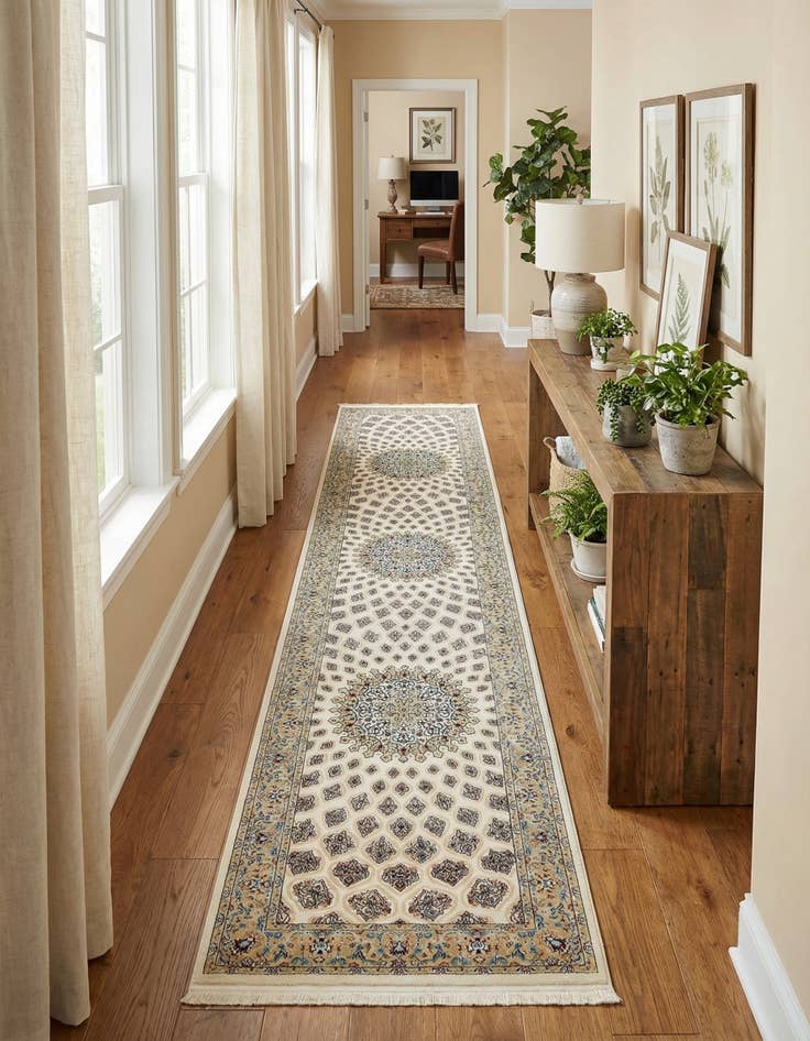 Detail image of 3' x 13' Nain Design Runner Rug