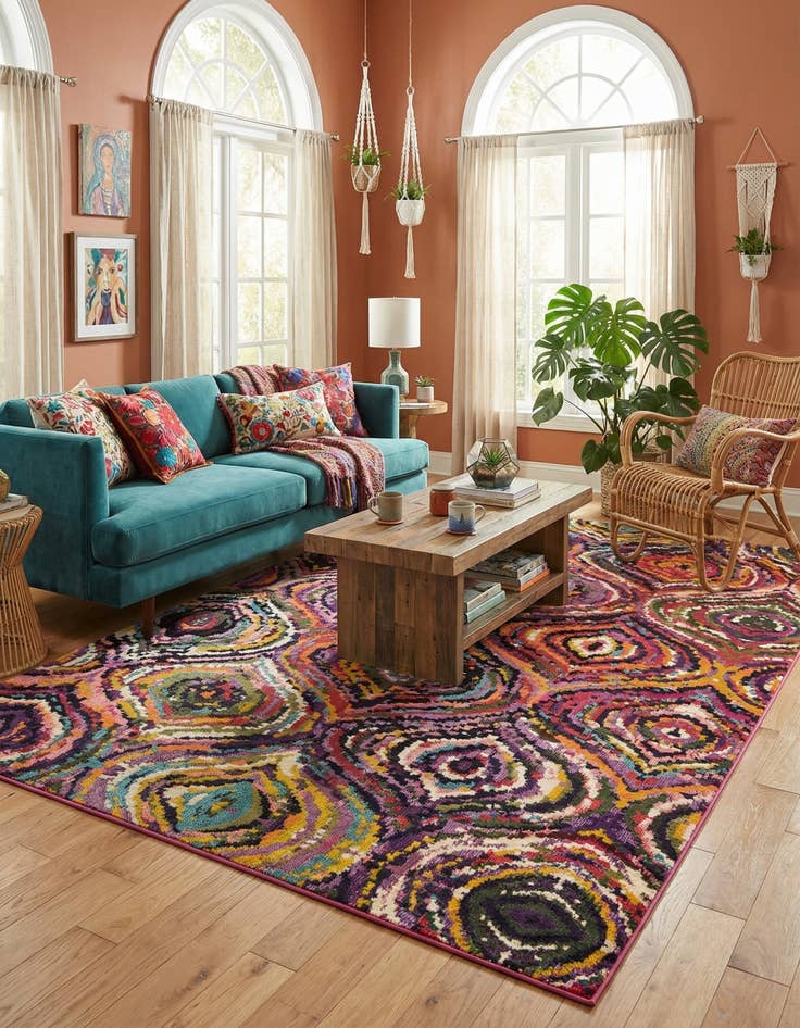 Detail image of 8' x 11' Washable Hyacinth Rug