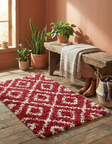 2' x 3' Lattice Shag Rug