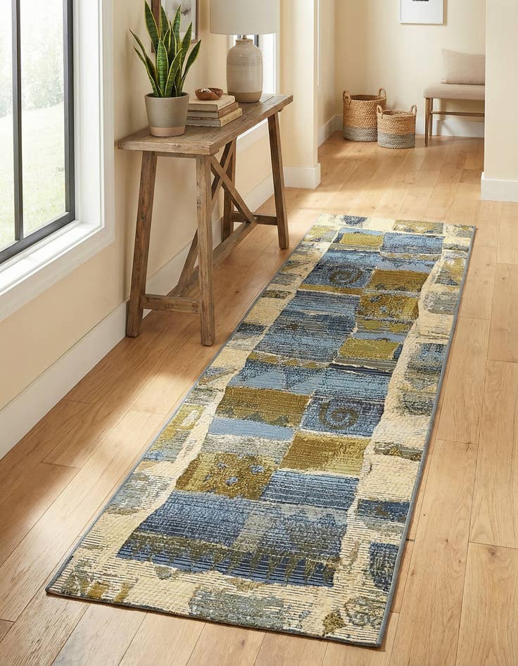 Detail image of 2' x 6' Washable Modern Indoor / Outdoor Runner Rug