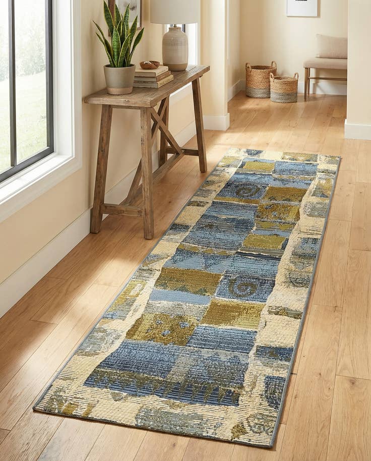 Detail image of 2' x 6' Easy-Clean Modern Indoor / Outdoor Runner Rug