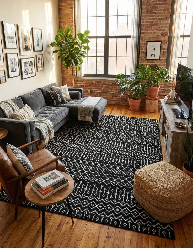 Detail image of 10' x 13' Kasbah Trellis Rug