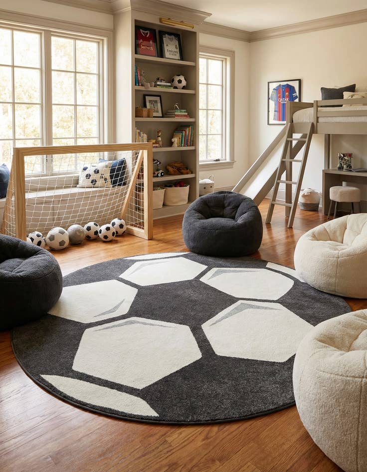 Detail image of 10' x 10' Whimsy Kids Round Rug