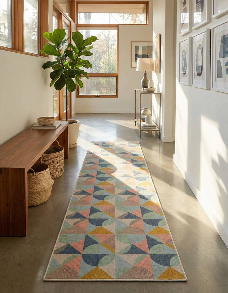 Detail image of 2' x 10' Lotus Runner Rug