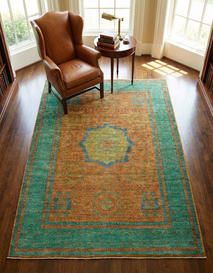 Detail image of 4' 11 x 6' 6 Amina Wool Rug