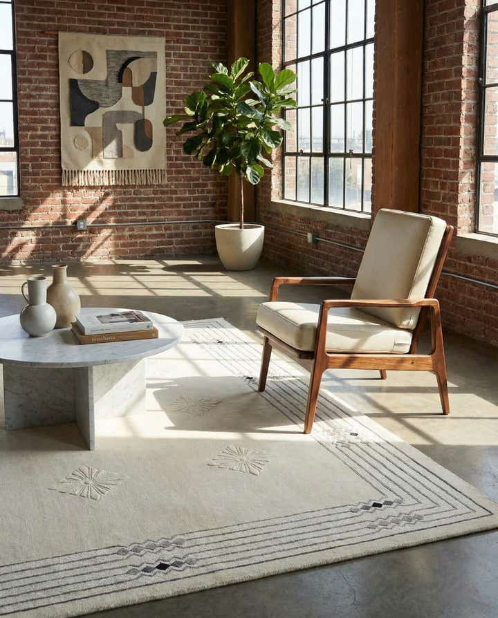 4' 8 x 6' 8 Hand Knotted Darya Wool Rug