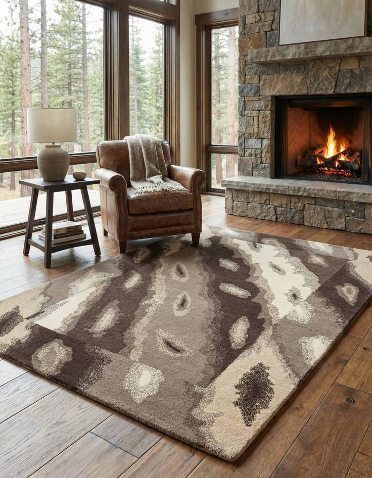 Detail image of 4' x 5' 9 Hand Knotted Nepal Wool Rug