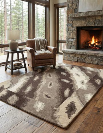 4' x 5' 9 Hand Knotted Nepal Wool Rug