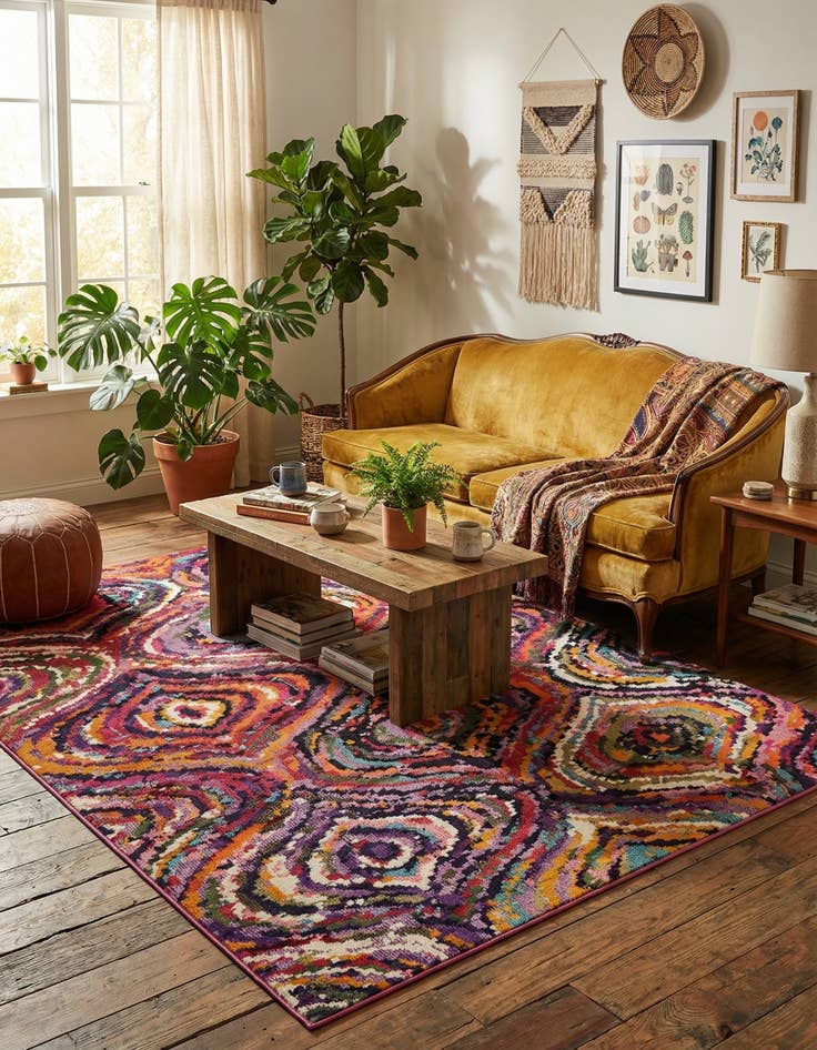 Detail image of 7' x 10'  Washable Casablanca Rug