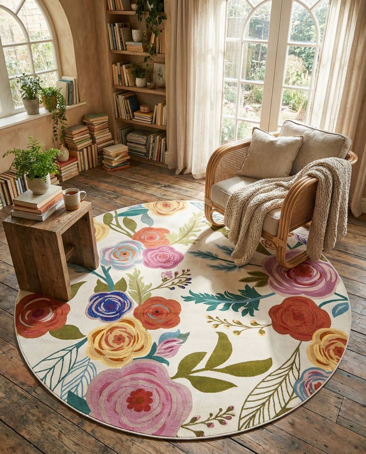 Vue détaillée : 240cm x 240cm Blossom Tapis Rond